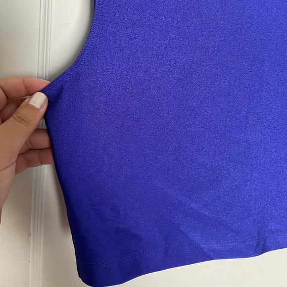 Forever 21 Shimmer Blue Crop Top - Picture 6 of 9